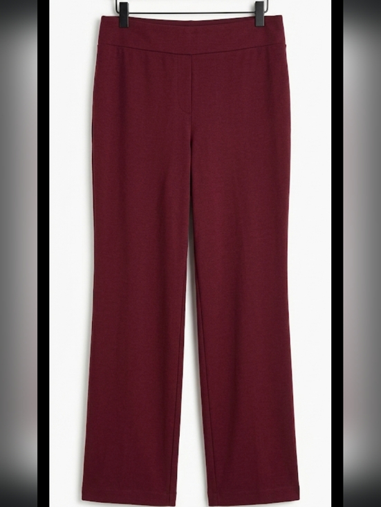 Avenue Pants - Avenue Tummy Control Straight Leg Trouser Pants in Burgundy Women's sz 16 Classy